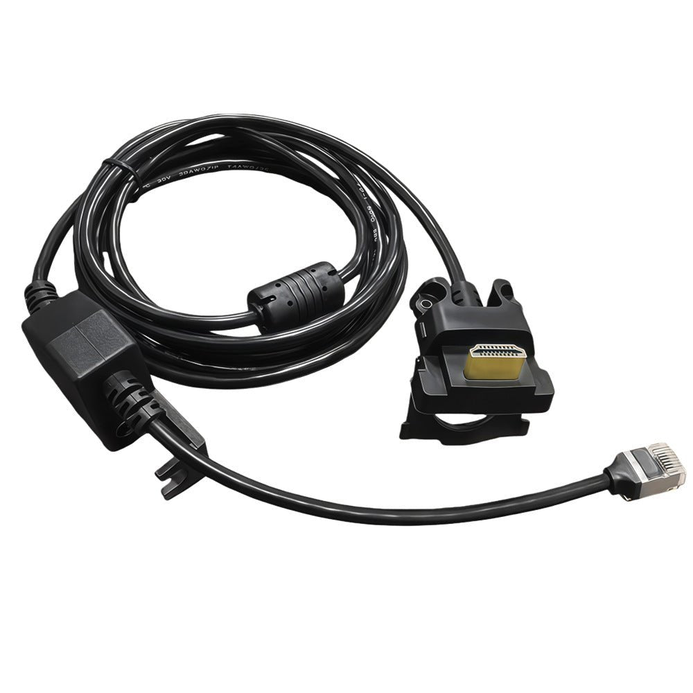 POS HDMI panel mount cable with RJ45 and 12V power