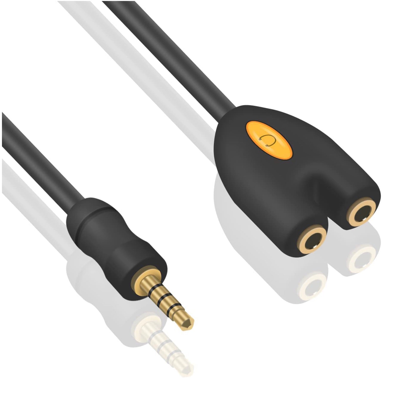 3.5mm 4Pole TRRS Male to Dual 3.5mm Female Headset Splitter Headphone Cable