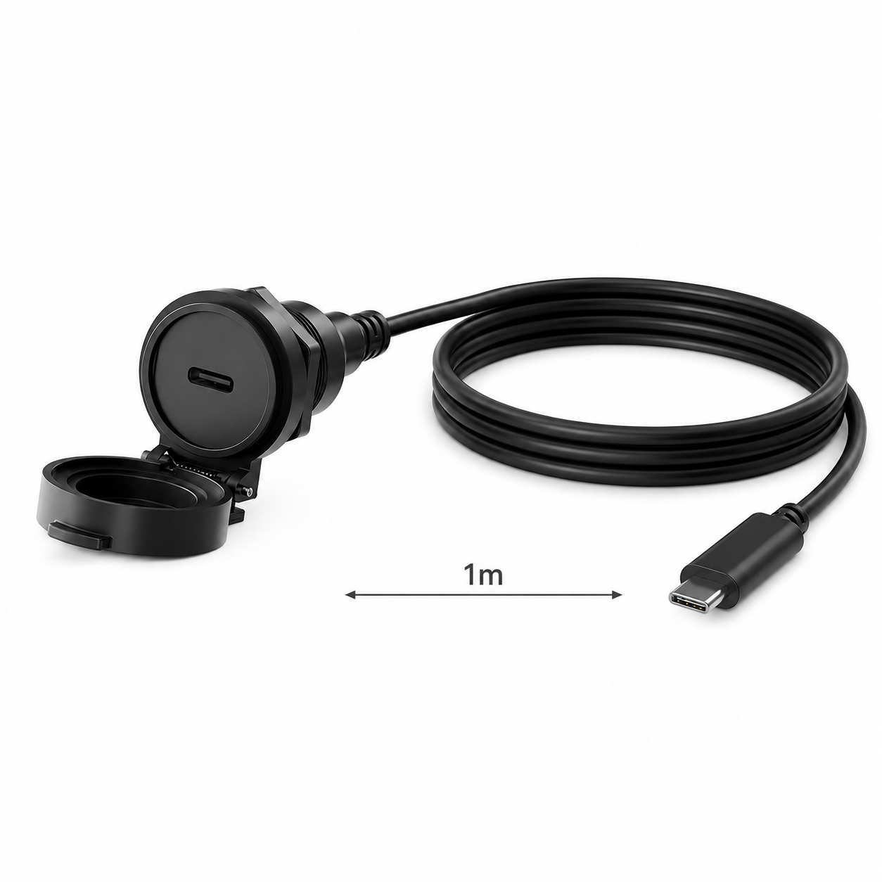 Industrial USB-C waterproof panel mount 