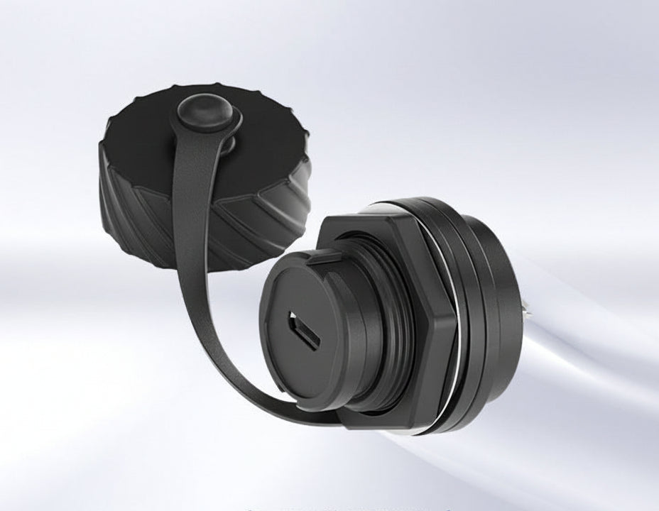 IP68 waterproof Micro USB panel mount