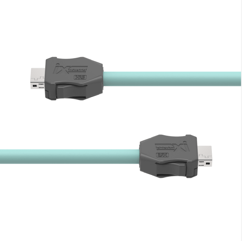 HDMI cable with connectors on a white background