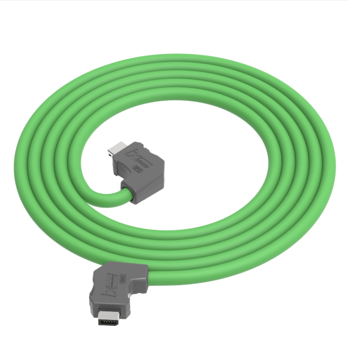 Compact IX industrial Ethernet cable CAT6A up angle