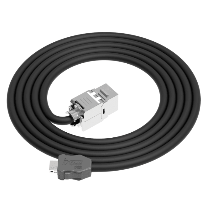 Shielded IX A-key Ethernet cable for control cabinet wiring