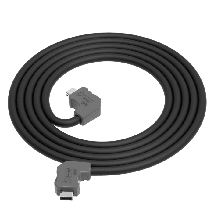 IX B-Key down angled Ethernet cable for automation systems