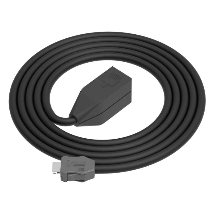 Industrial CAT6A IX B-Key to RJ45 female Ethernet cable assembly