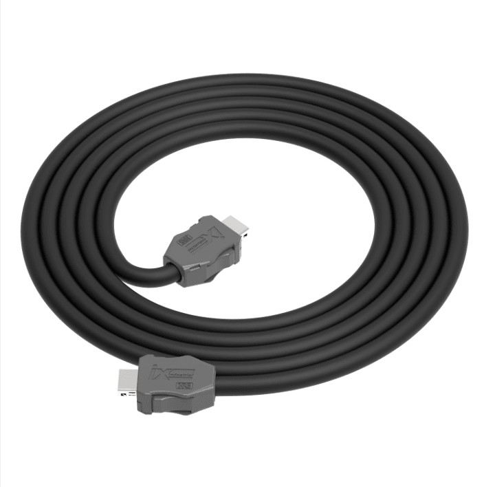 Compact IX industrial Ethernet cable CAT6A straight connector
