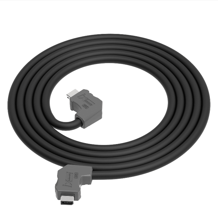 IX B-Key upward angled Ethernet cable for automation systems