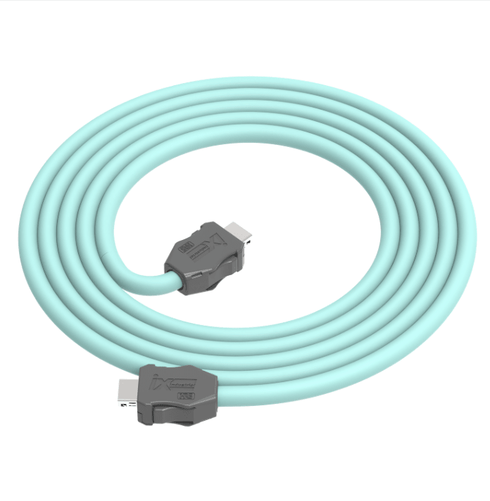 Compact IX industrial Ethernet cable CAT6A straight connector