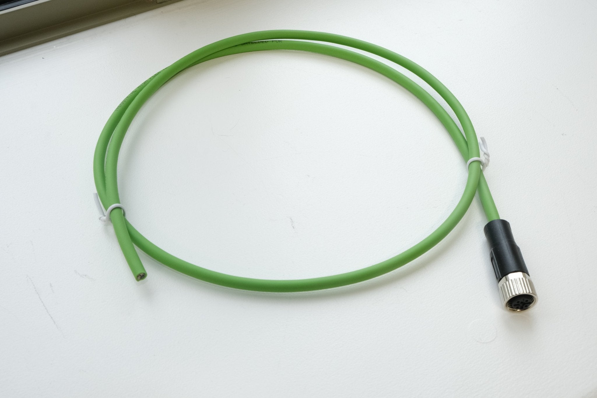 M12 A-Coded Female to Open 5-Pin Shielded Sensor Cable 