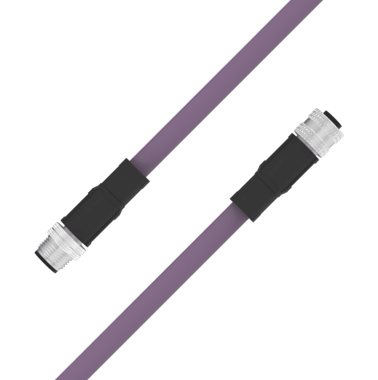 M12 B-coded male to female 4-pin sensor cable