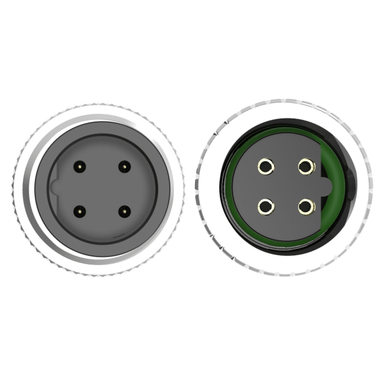 Industrial M12 B-code 4-pin shielded PUR cable