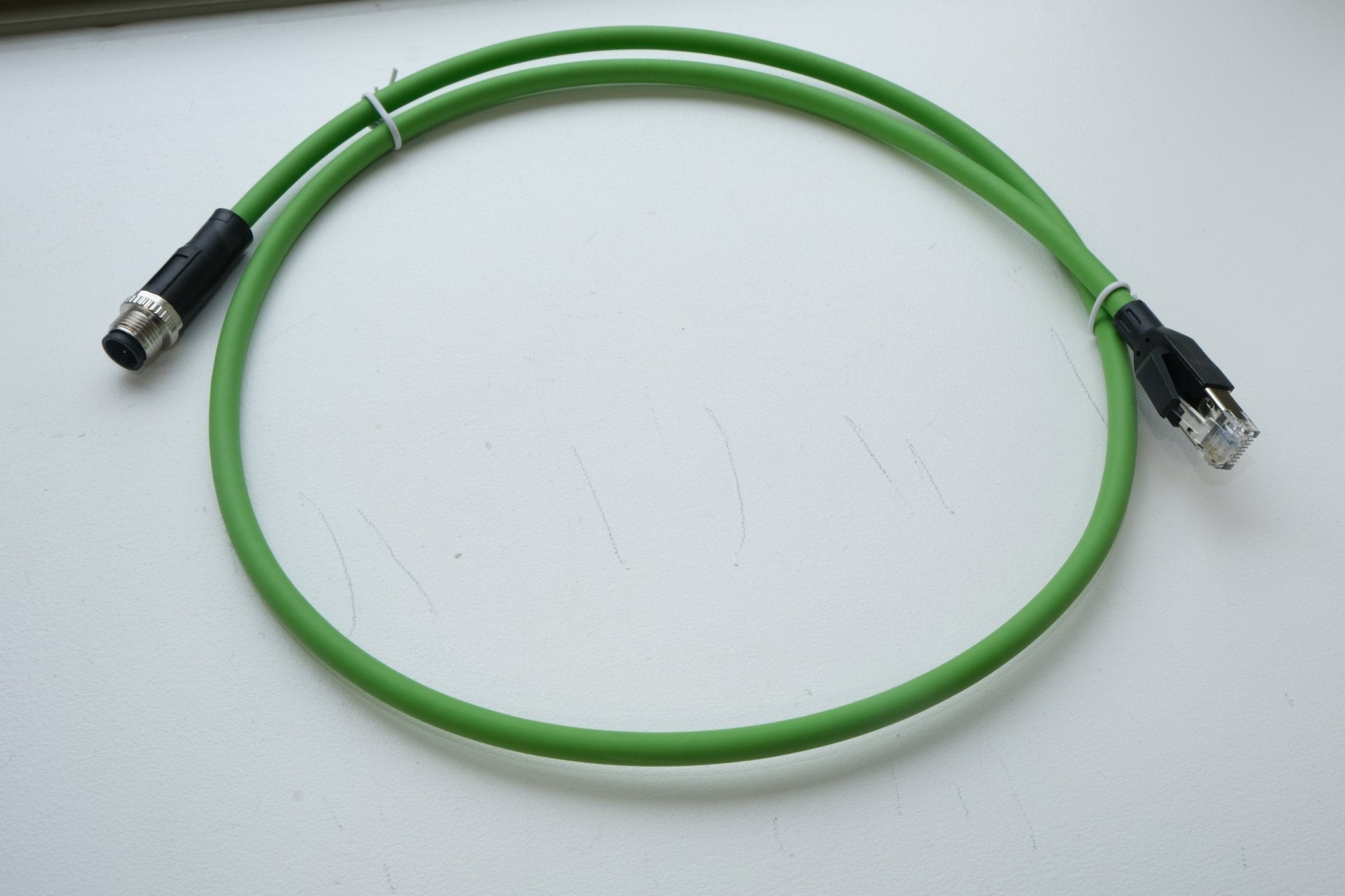 M12 D-Coded Male to RJ45 Male Straight 4-Pin Ethernet Cable