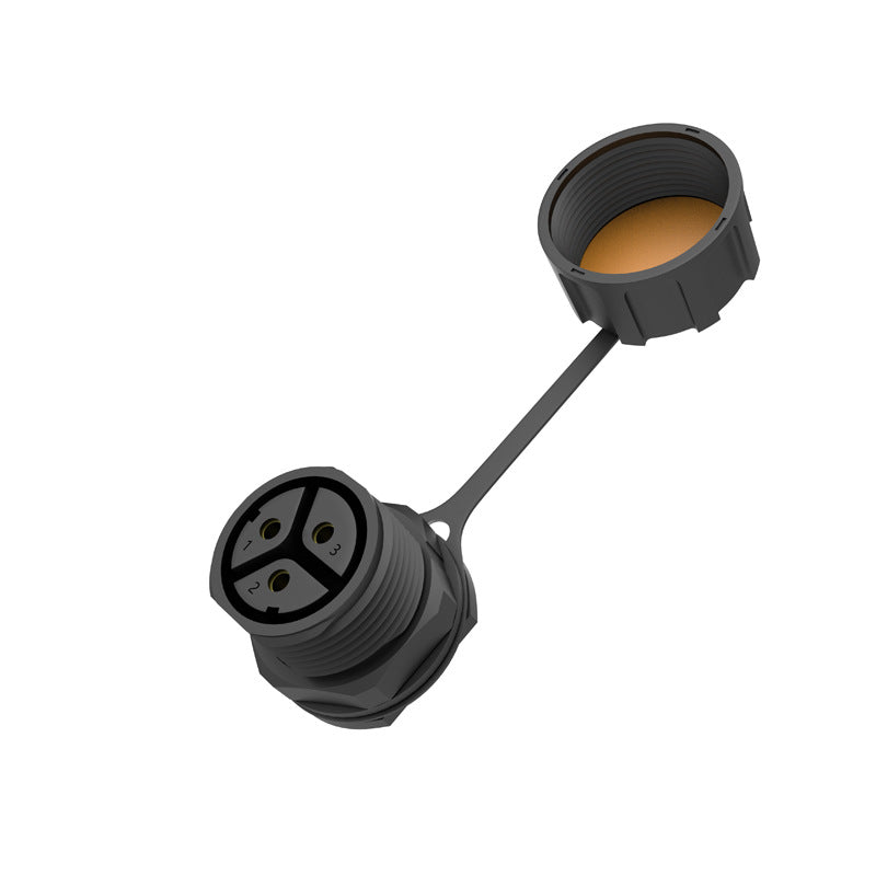 M25 IP67 waterproof male socket with dust cap