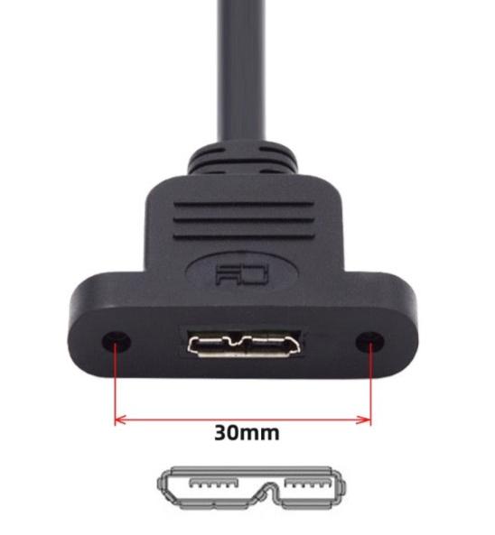 Micro USB 3.0 Type B female connector close up
