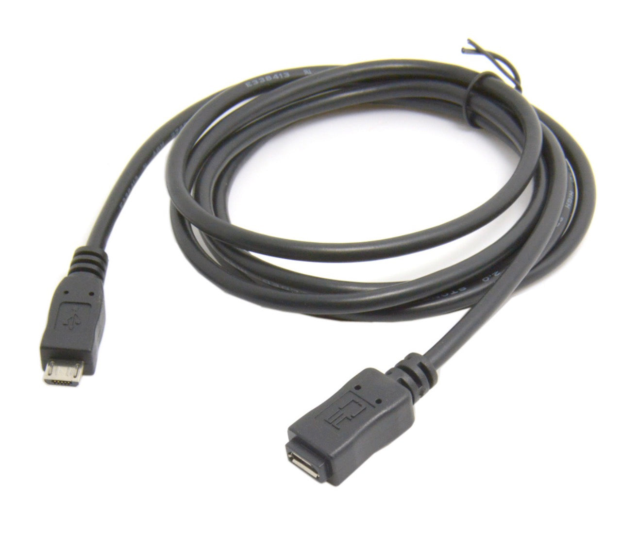 Micro USB 5 Pin male to female OTG extension cable 1.5 metre black data and charging cable