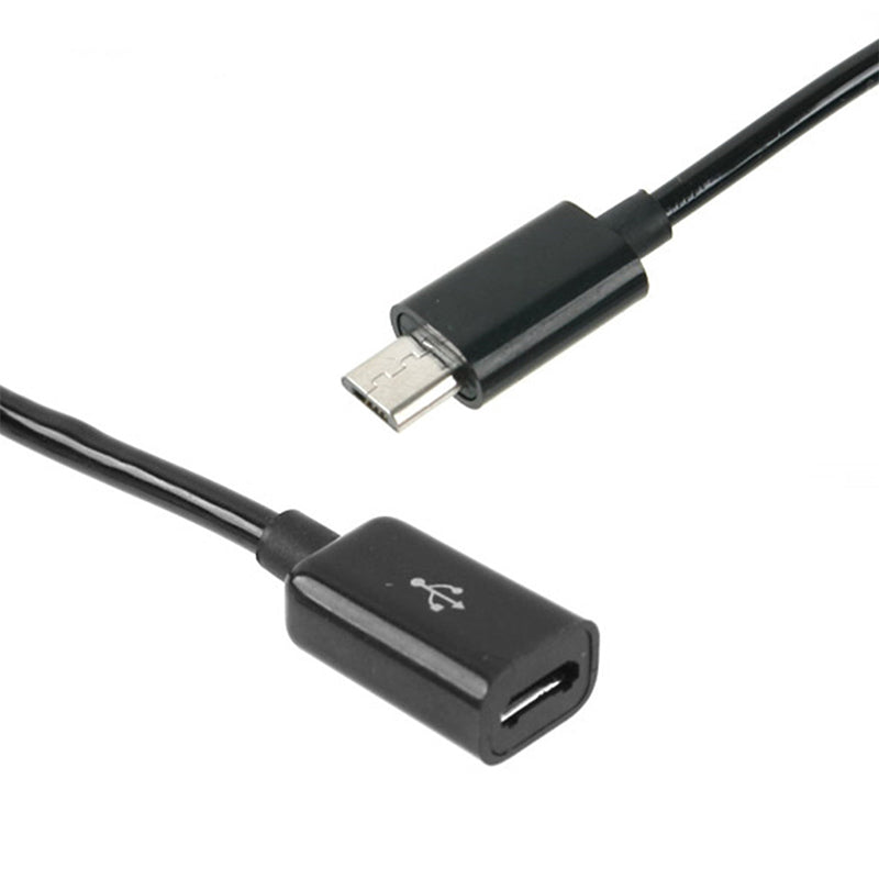 Micro USB coiled extension cable for car dashboard and charging use