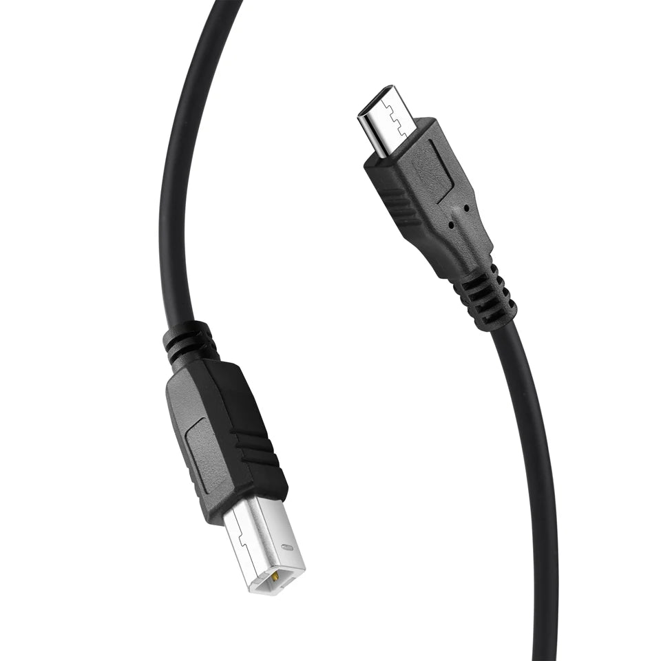 Micro USB to USB Type B cable for MIDI keyboard connection