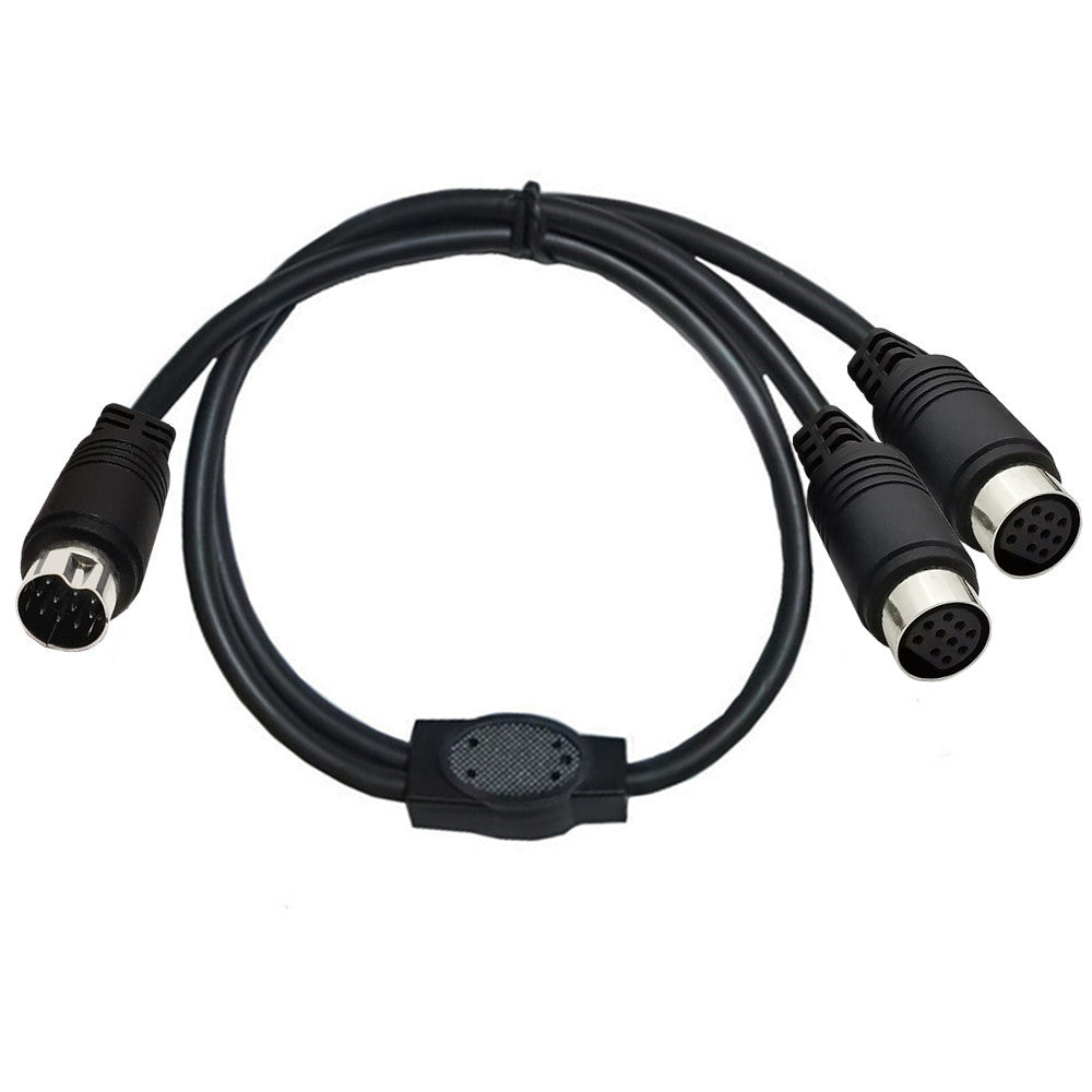  mini din 10 pin male to dual female splitter cable 0.5m