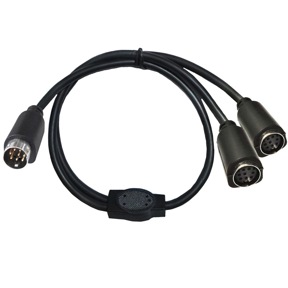  mini din 8 pin male to dual female splitter cable 0.5m