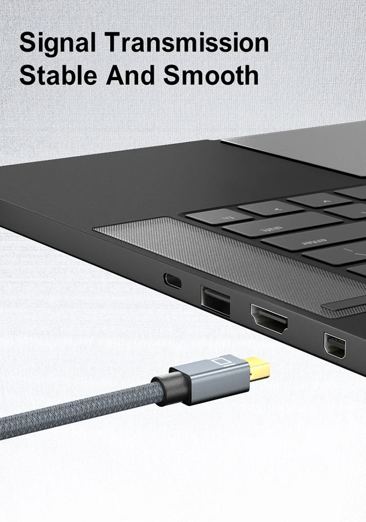 Mini DisplayPort 1.4 to DisplayPort female extension cable 8K 60Hz
