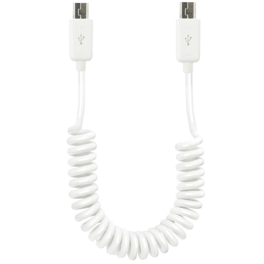 USB Mini 5Pin B Male to Mini B Male OTG Sync Data Coiled Cable