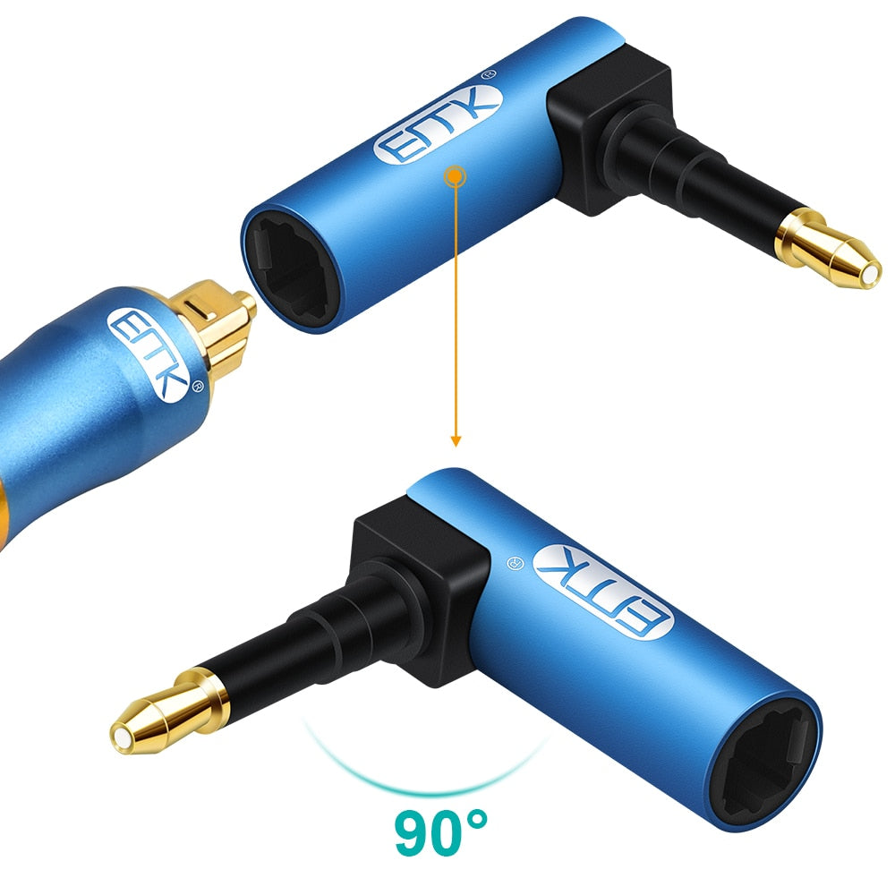 Mini TOSLINK optical adapter compatible with TVs projectors and audio devices