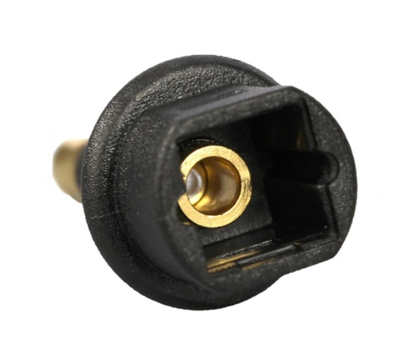 Front view of TOSLINK female optical audio adapter port
