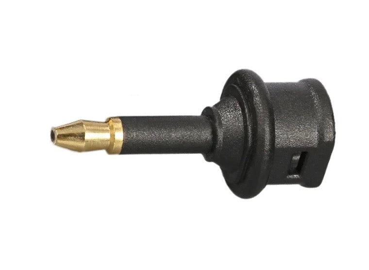 Side profile of 3.5mm Mini TOSLINK male optical audio adapter