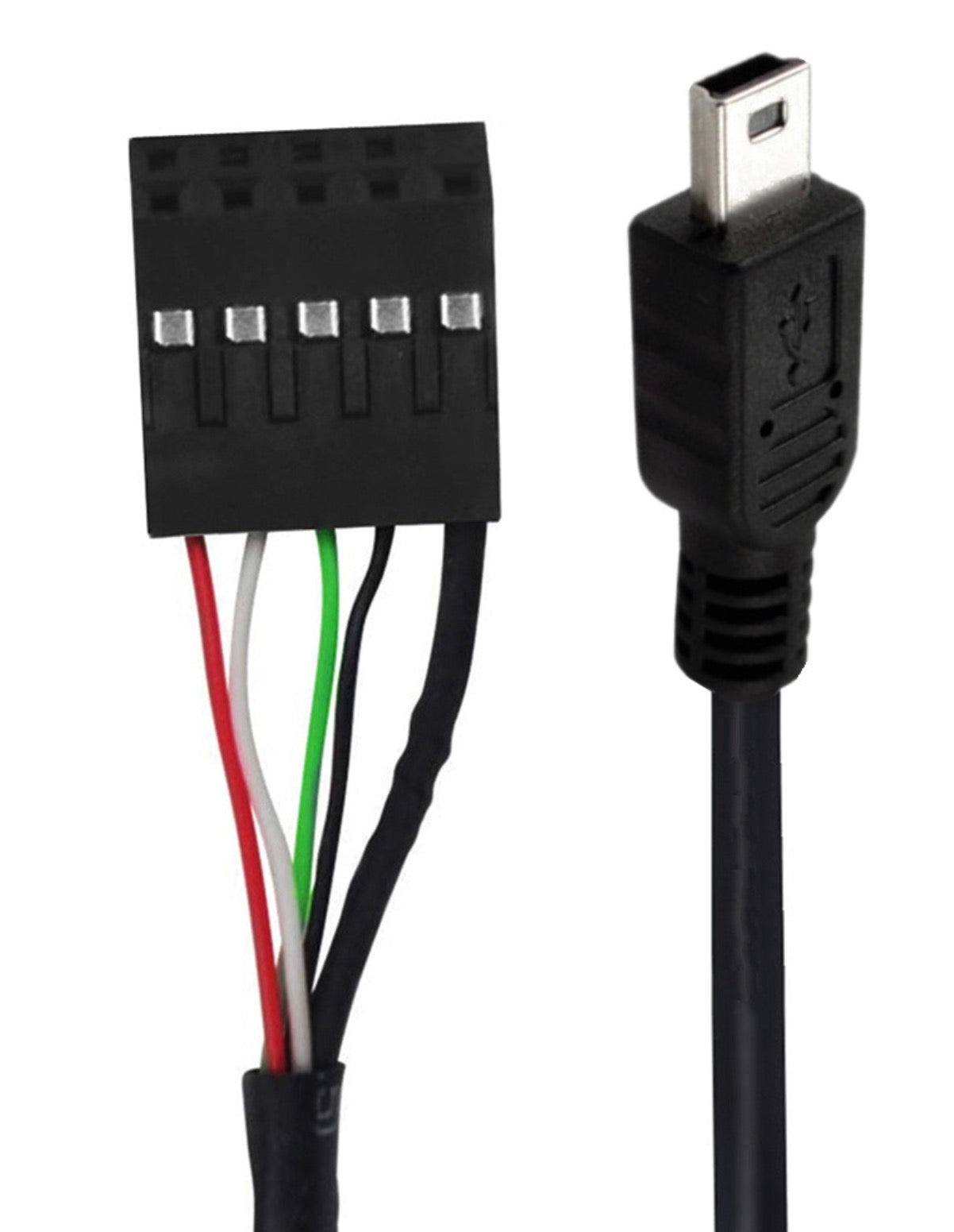 Mini USB 5 Pin male to USB 2.0 motherboard 9 pin 10 pin header female cable for internal USB connectivity