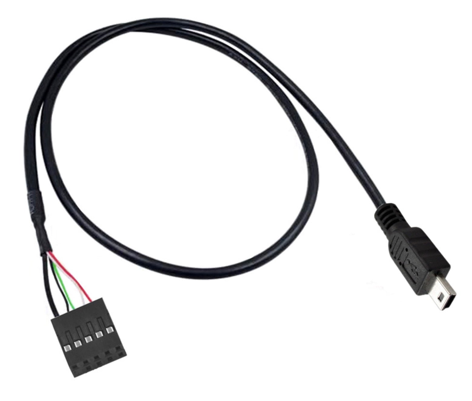 0.5 metre Mini USB to USB 2.0 motherboard header cable for embedded and industrial applications