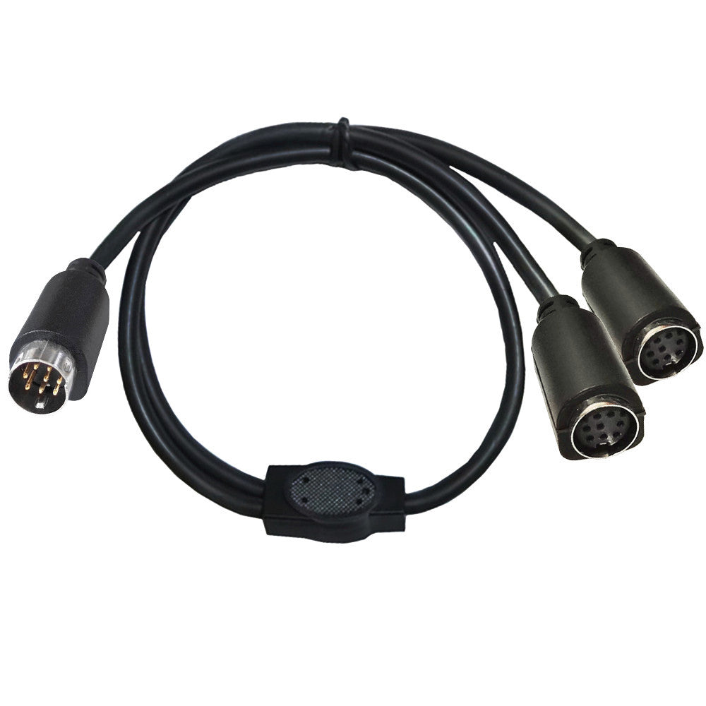 Mini Din 8-Pin Male to Dual Female Audio Video Splitter Audio Cable 0.5m