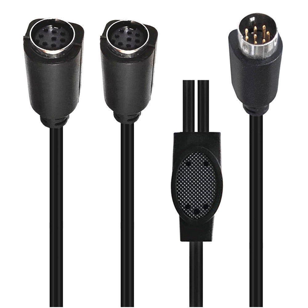 Mini Din 8-Pin Male to Dual Female Audio Video Splitter Audio Cable 0.5m