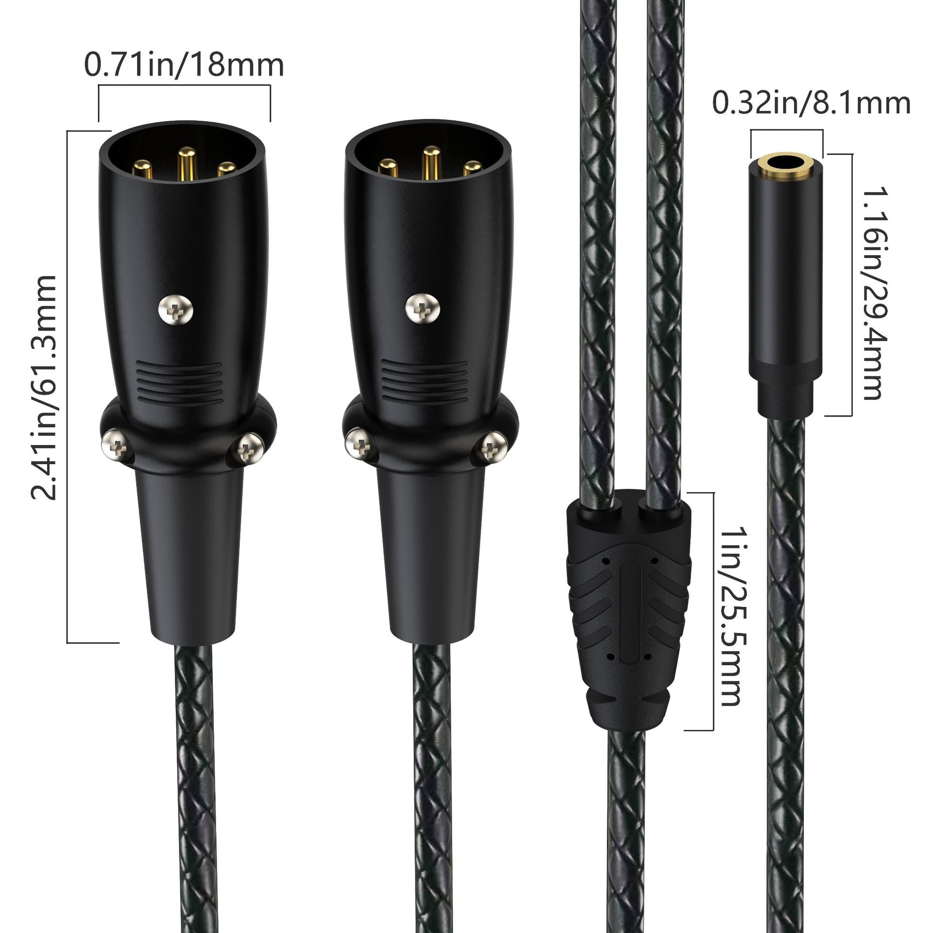 connecting phone to mixer using dual XLR male splitter