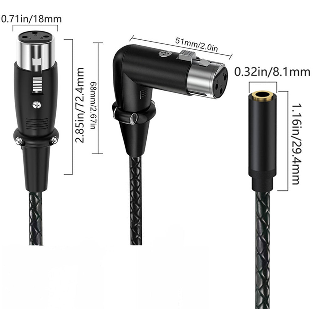 splitter cable connecting phone audio to mixer with dual XLR inputs