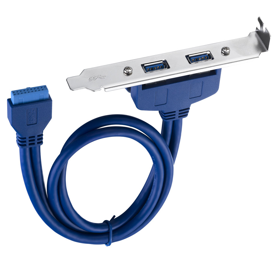 Close-up of the USB 3.0 20-pin motherboard header connector