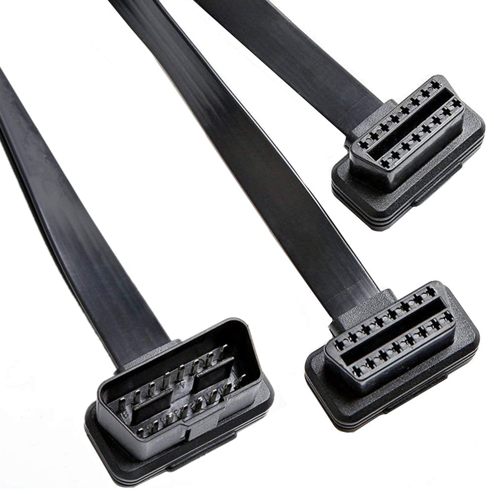 OBD2 splitter cable connected in vehicle dashboard