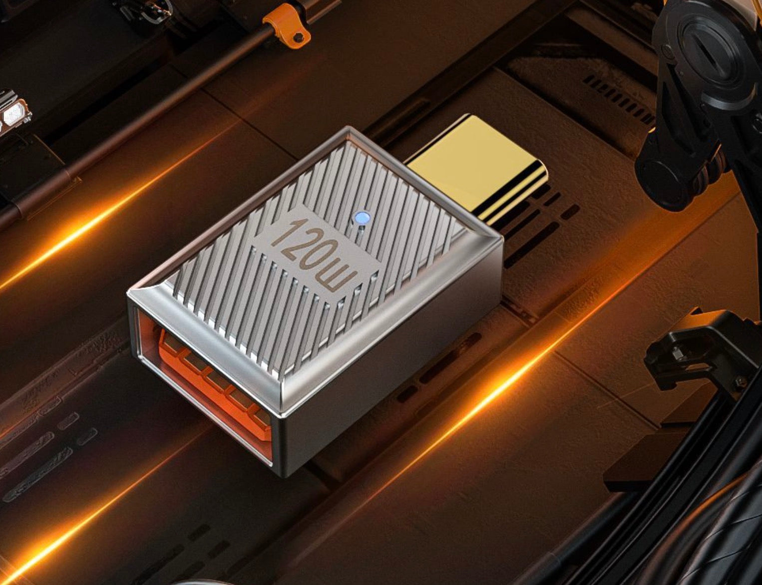 Premium aluminium USB C OTG adapter with compact durable housing