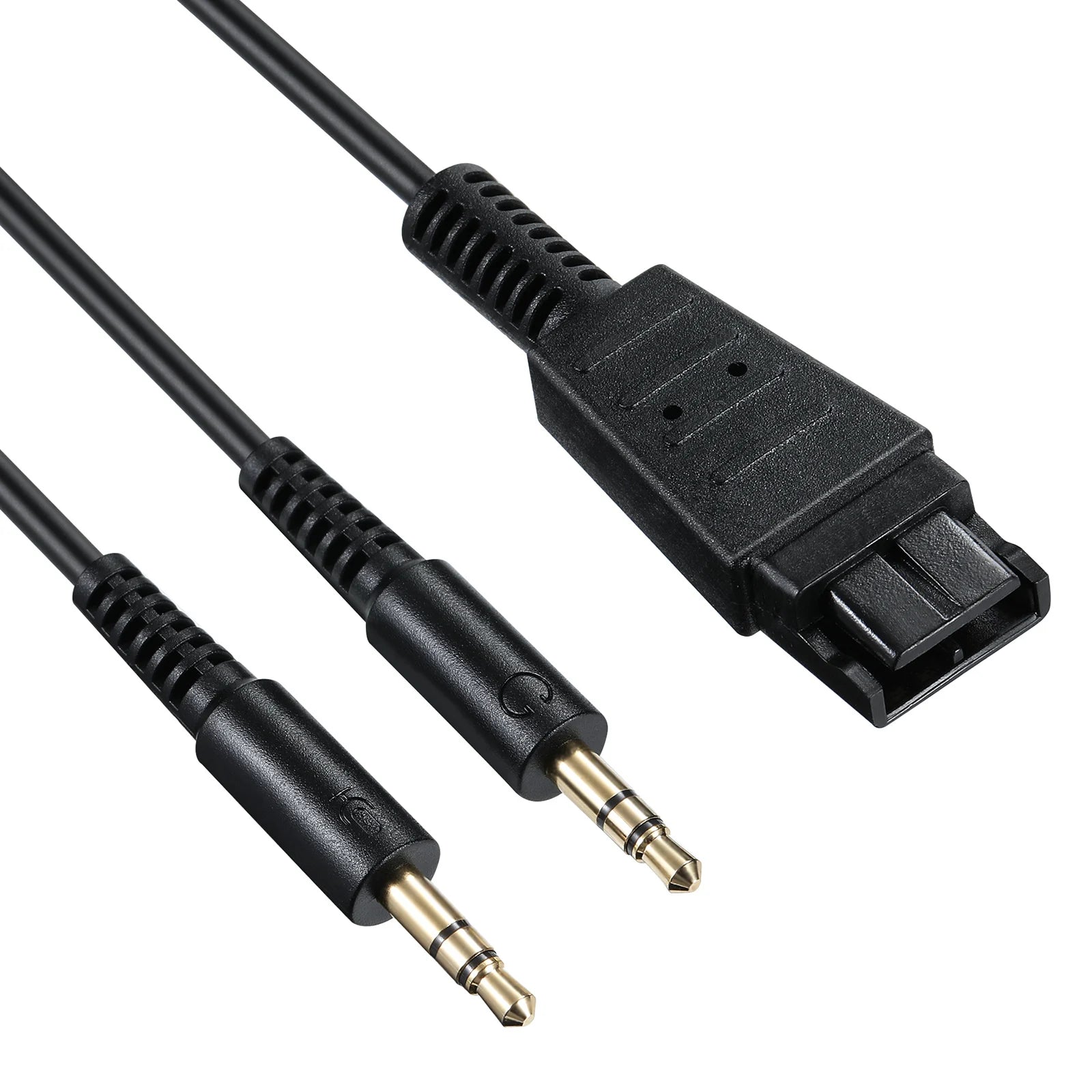 QD to dual 3.5mm audio cable