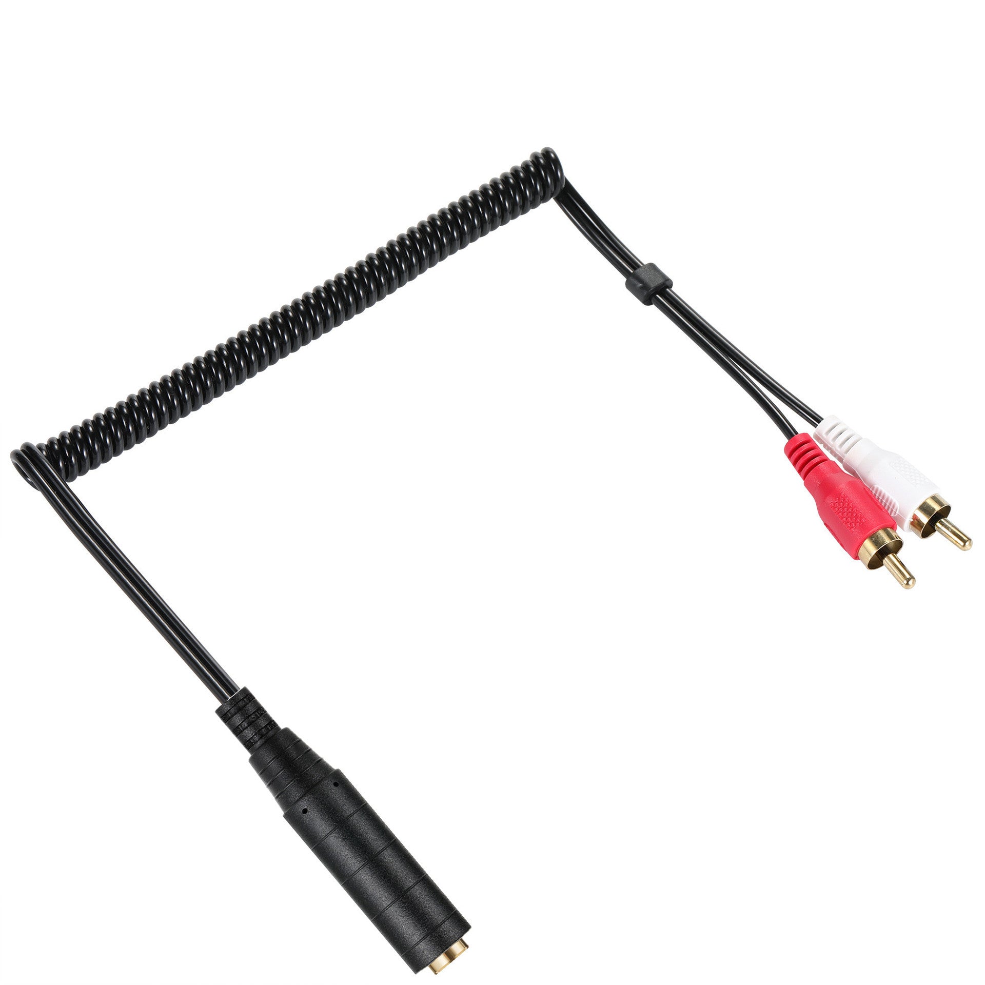 Red and white RCA connectors stereo output