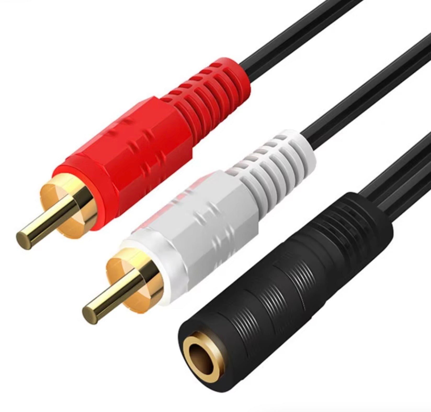 rca y splitter cable for amplifier and tv audio connection