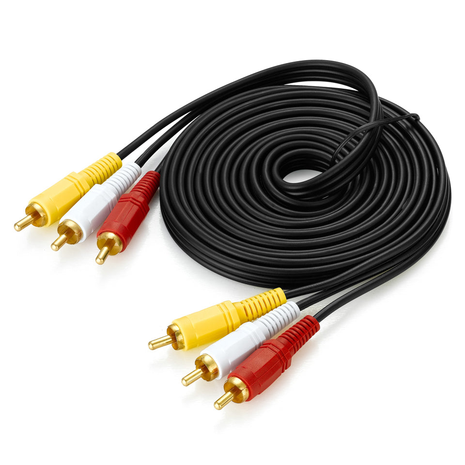 RCA composite cable red white yellow connectors