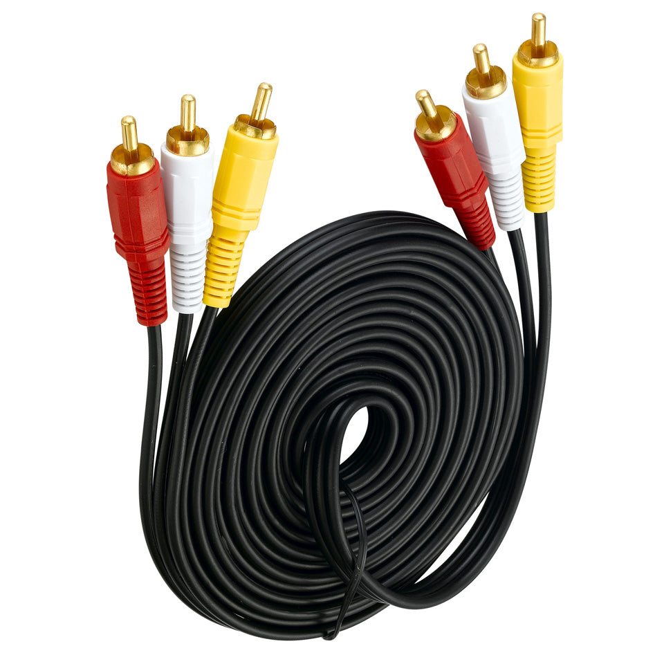 RCA composite cable red white yellow connector