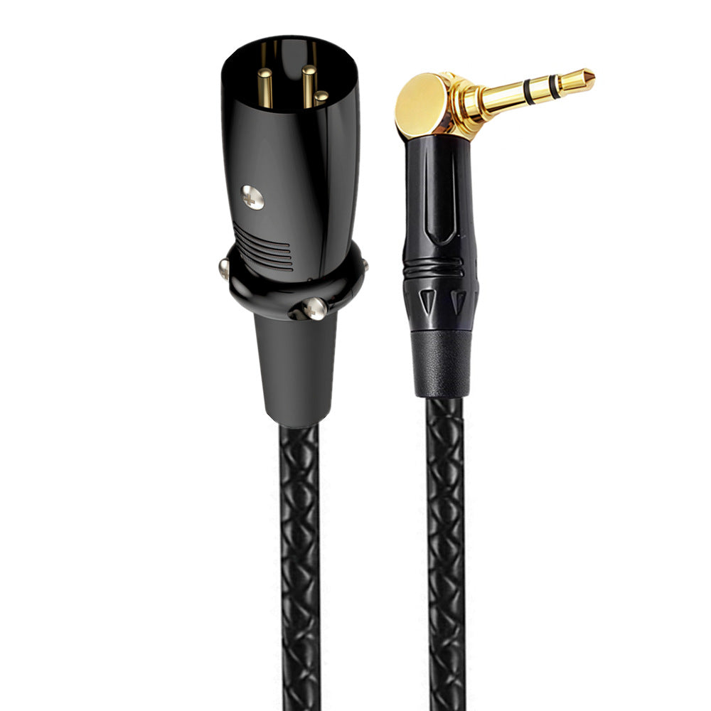 right angle 3.5mm TRS stereo male to XLR male audio cable