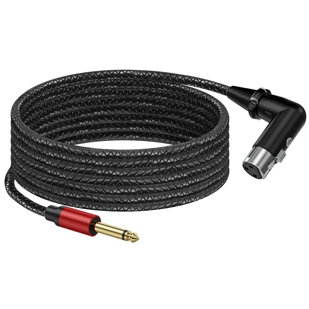 Space-saving right-angle 3-pin XLR female audio connector