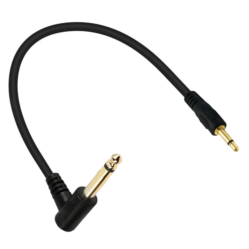 Gold plated 6.35mm TS to 3.5mm TS mono jack lead