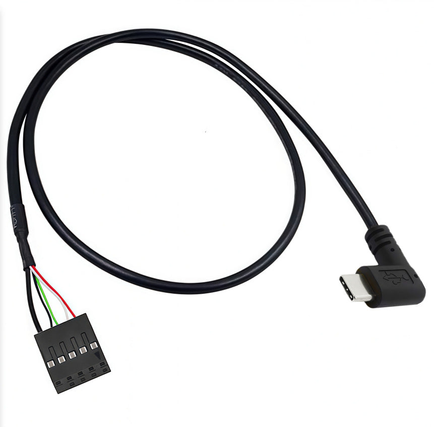 L-shaped USB-C male internal motherboard header cable 0.5m