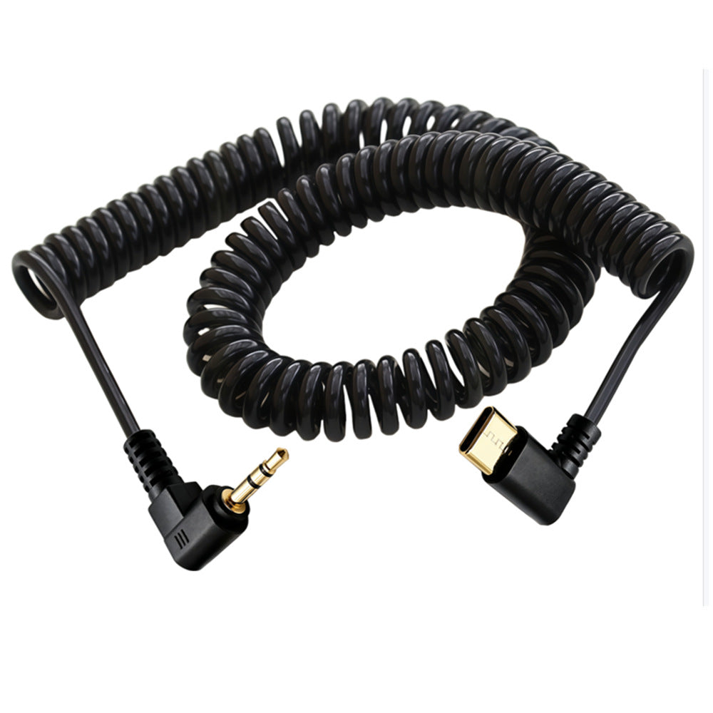 Right-angle USB-C to 2.5mm male audio