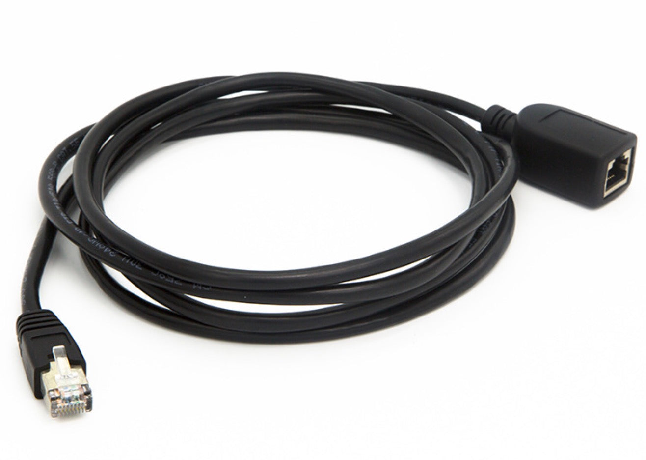 Coiled RJ45 Gigabit Ethernet extension cable for extending LAN network connections