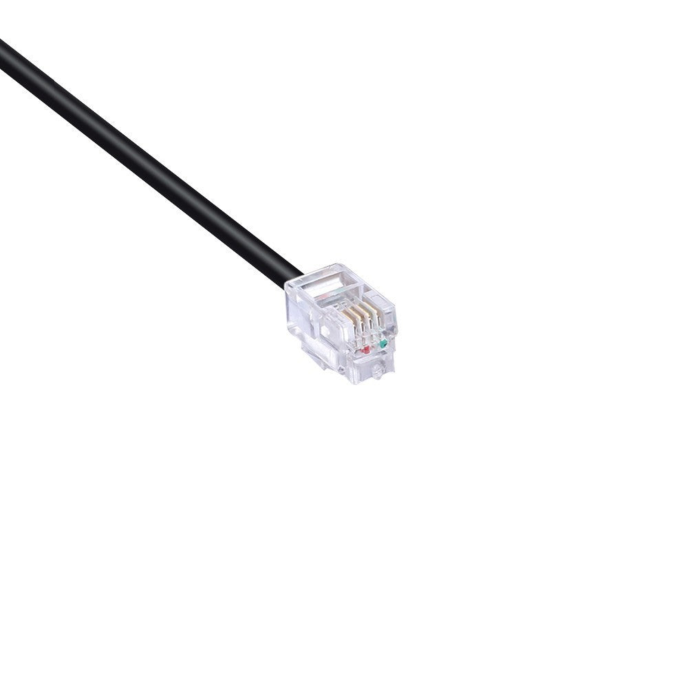RJ9 4P4C male telephone headset connector on audio adapter cable