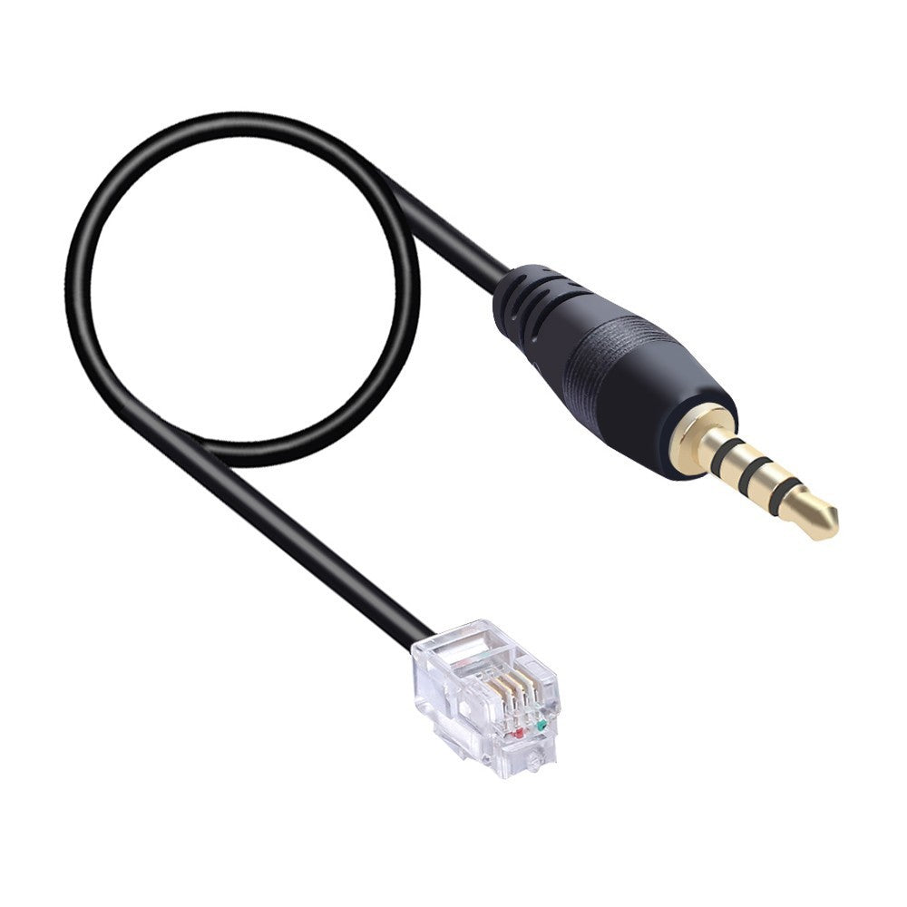 80cm RJ9 to 3.5mm headset audio adapter cable with male connectors